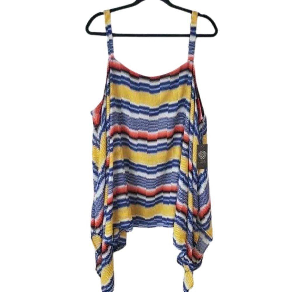 $10 SALE NWT Vince Camuto Marrakesh Flash Colorful Tank Blouse Shirt 3X